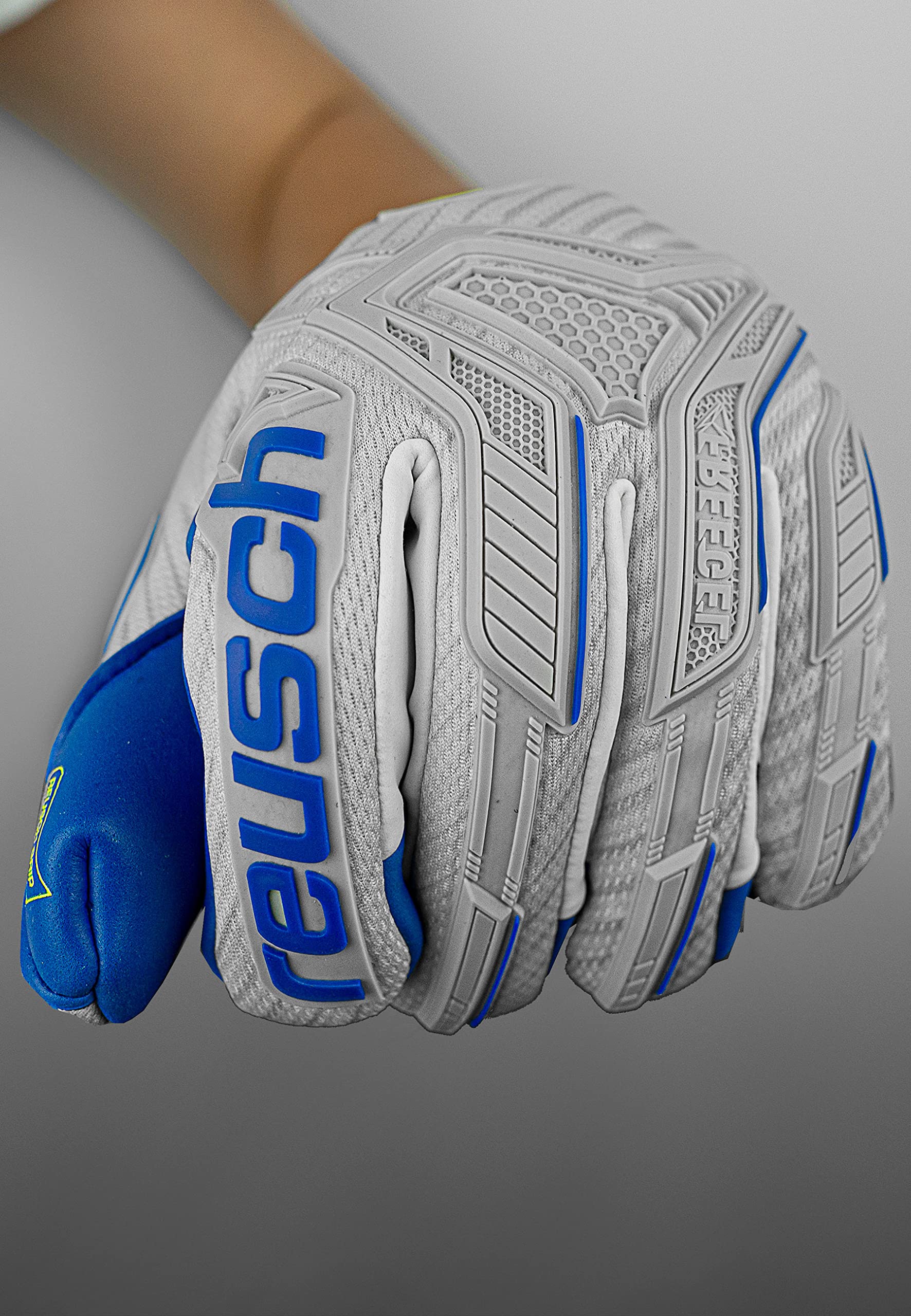 Reusch Attrakt Freegel Gold-Guanti da Portiere Unisex con Cucitura Interna E Rivestimento in Oro, Adatti per Tutte Le Superfici del Campo da Gioco, Calcio per Adulti Uomo