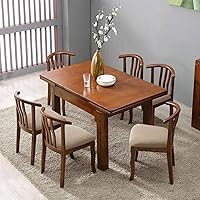 Vista 2 de Genina Seat Covers for Dining Room Chair Seat Slipcovers Kitchen Chair Covers (Khaki, 4 Pcs)