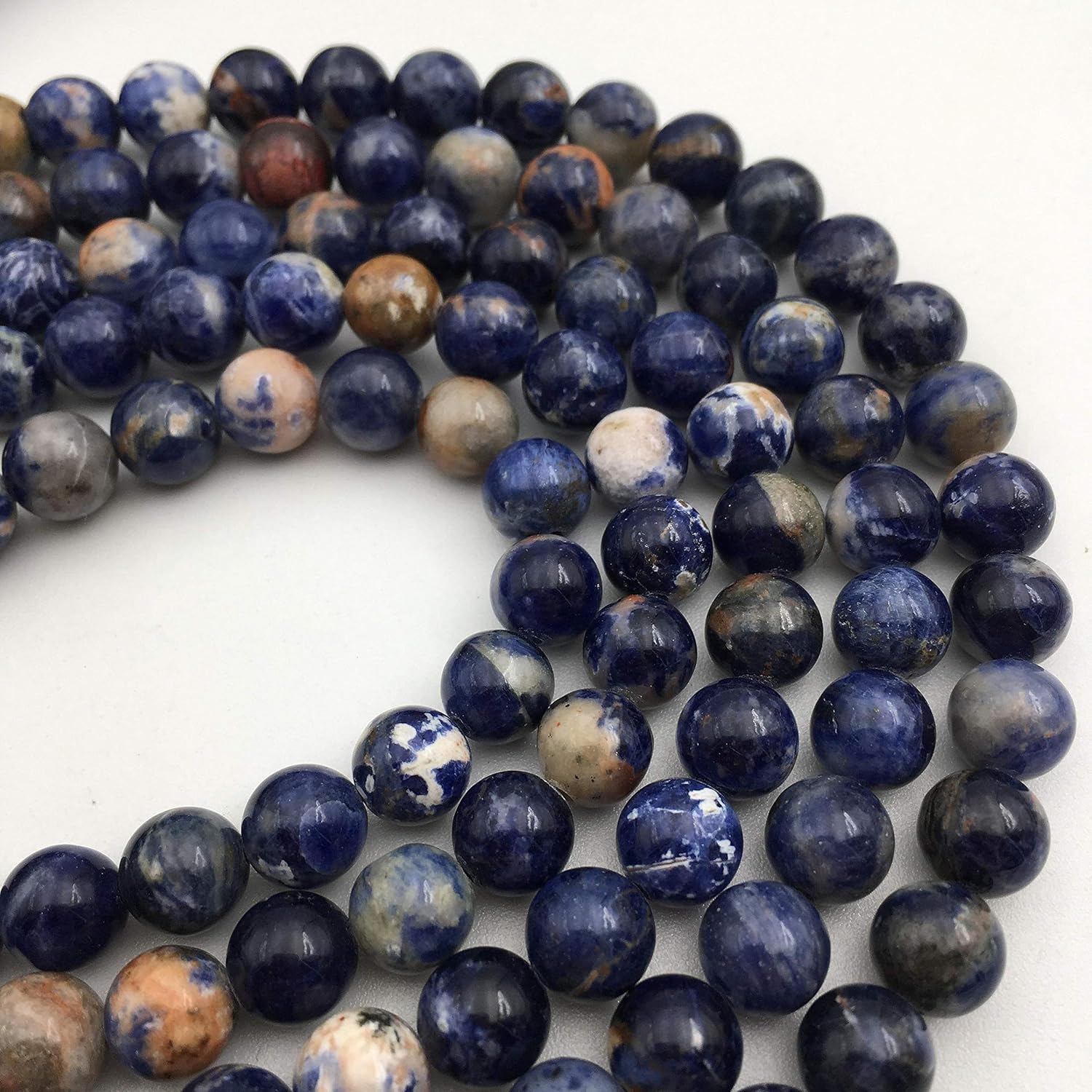 Natural Orange Sodalite Smooth Round Size 10mm 15.5" Strand