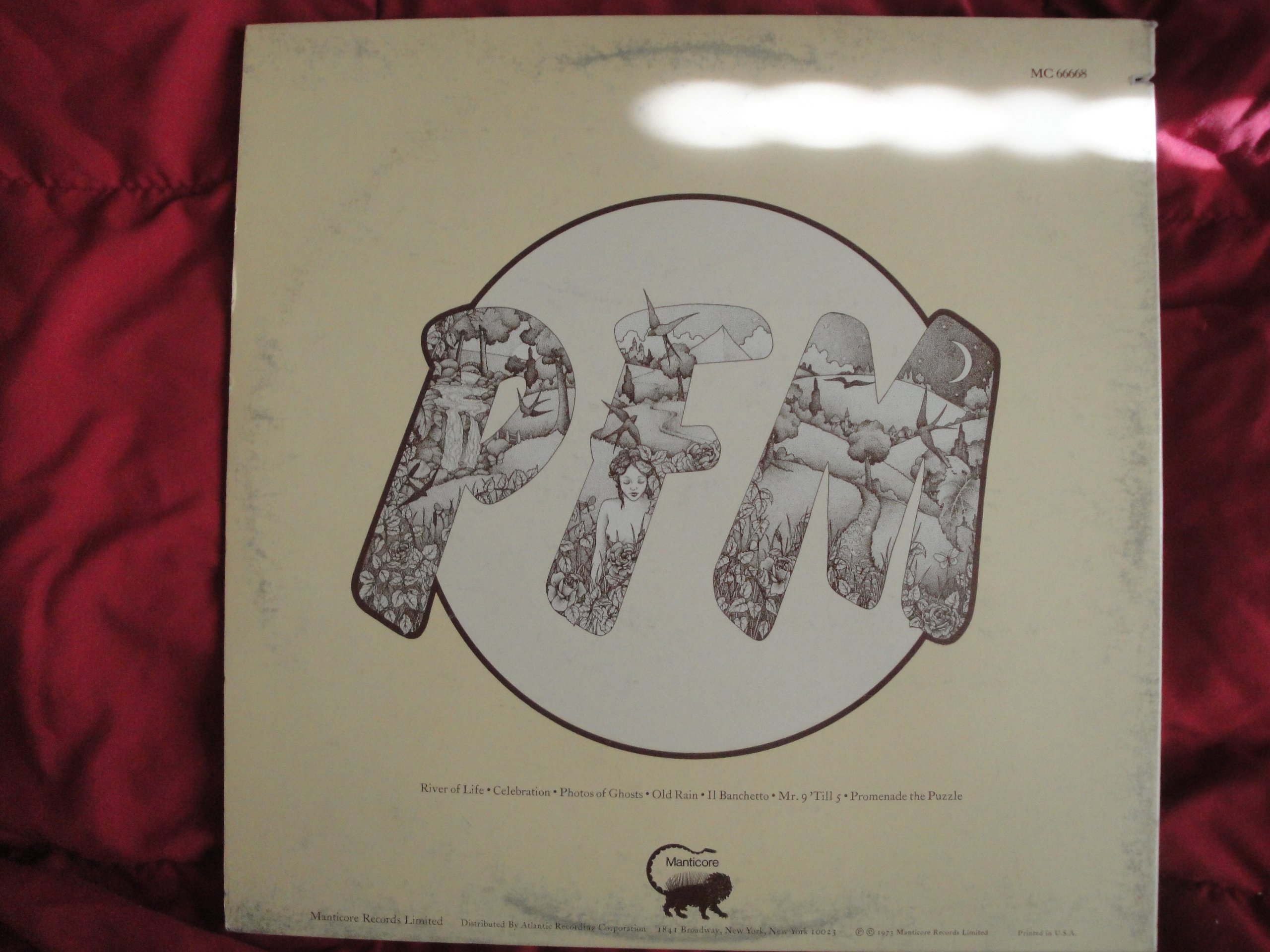 PREMIATA Forneria Marconi 'Photos of Ghosts' Prog Psych Original Manticore MC 66668 Stereo vinile lp Promotional DJ Copy Record EX