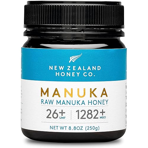 Miniatura 1 de New Zealand Honey Co. Miel de manuka cruda UMF 26+ / MGO 1282+ | 8.8 onzas, auténtico certificado UMF y MGO, colmena rastreable hasta el hogar