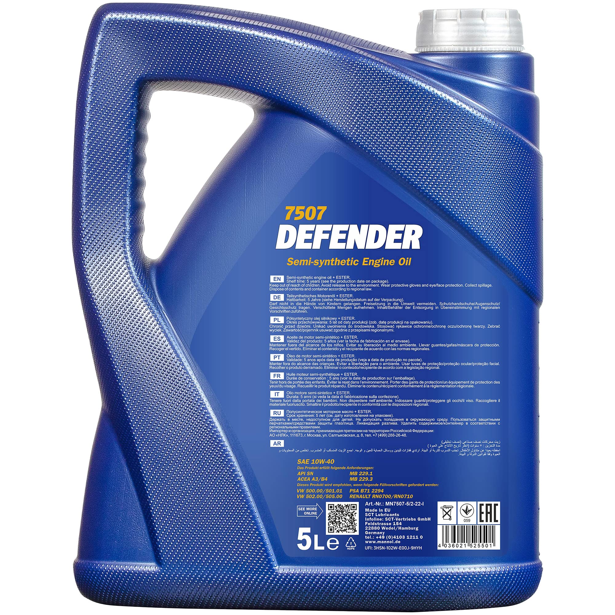 Mannol Defender 12L - Aceite de motor 10W-40 (3 unidades, motor Doctor+Motor Flush)