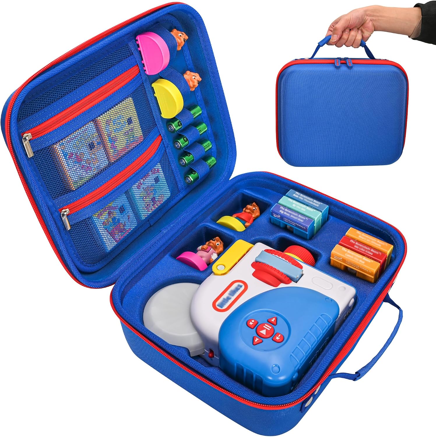 CROTIRAD Carrying Case Compatible with Little Tikes Story Dream Machine, Portable Storage Case for Little Tikes Books Starter Set, CASE ONLY, Blue