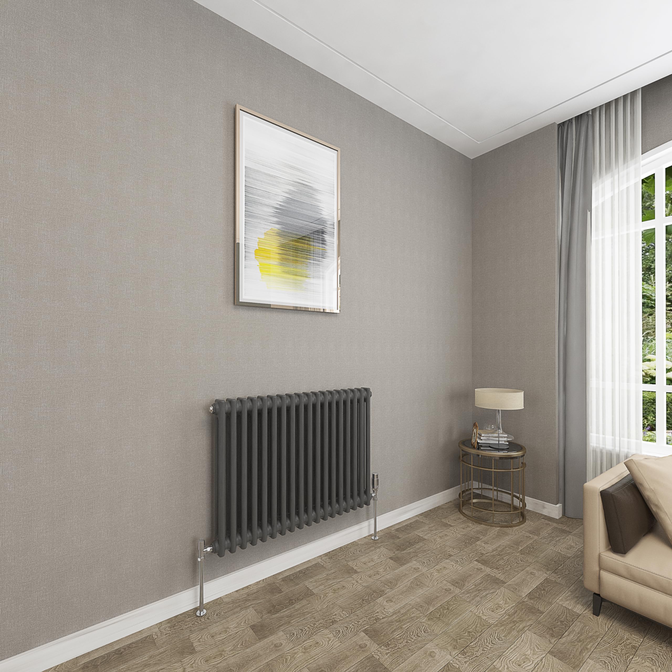 Sky bathroom 600x830mm 2 Column Radiator Horizontal Anthracite Cast Iron radiato Traditional Central Heating Radiator
