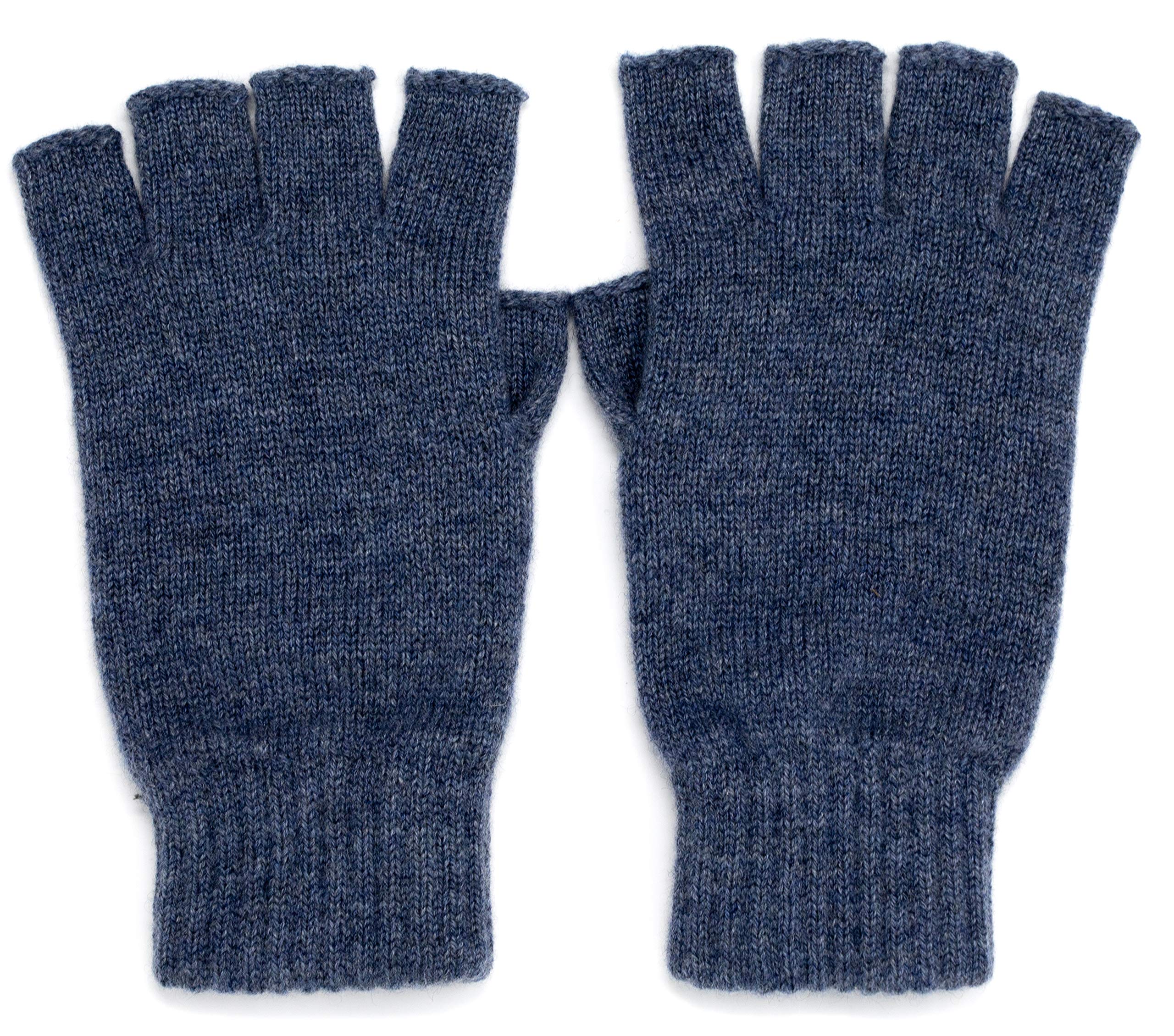 Guanti senza dita in cashmere da uomo, realizzati in Scozia, confezione regalo
