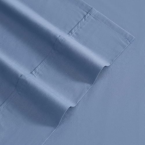 Miniatura 4 de Eddie Bauer Juego de Sábanas King, Juego de Ropa de Cama de Percal Lavado con Bolsillos Profundos, Super Suave, 100% Algodón de Lujo con Tejido de