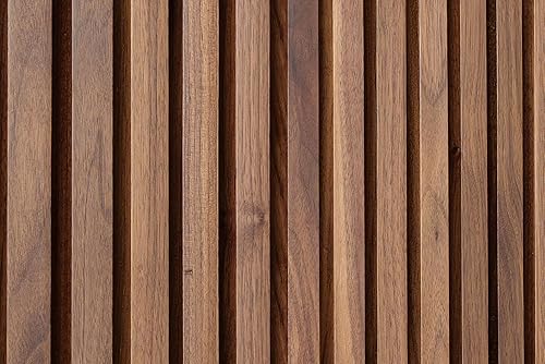 Miniatura 3 de Woody Walls Paneles de pared de listones de madera maciza, cada panel de pared de listones de madera está hecho de madera real, los paneles de