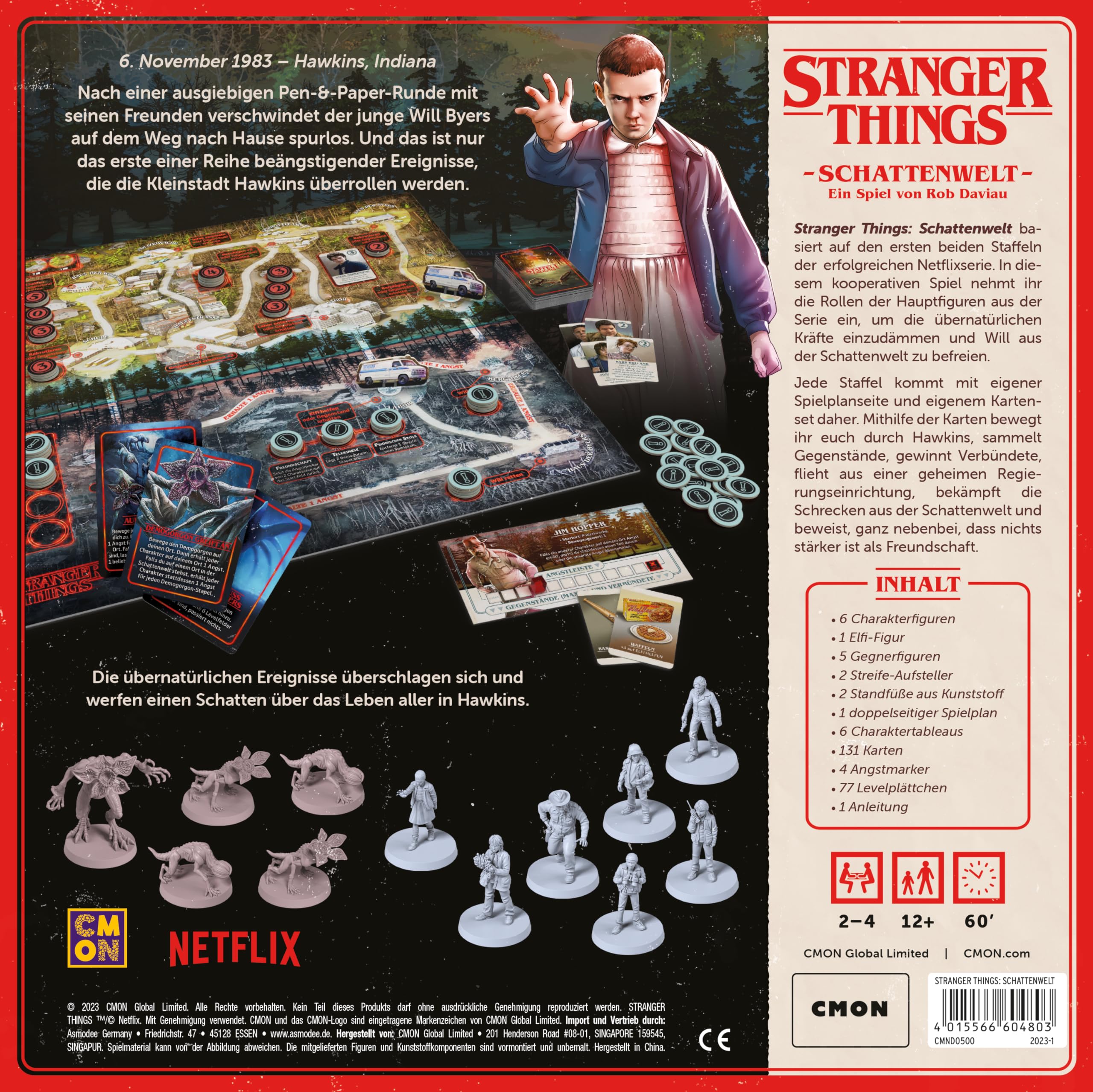 CMON, Stranger Things: Ombra, Gioco da tavolo, 2-4 giocatori, Età 12+, 60 minuti, Tedesco