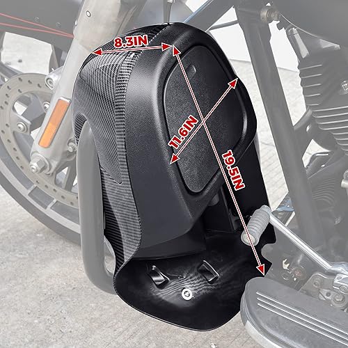 Miniatura 6 de Carenados de pierna ventilada inferior con patrón de fibra de carbono con guanteras para Harley Touring Street Glide Electra Glide Road King Glide