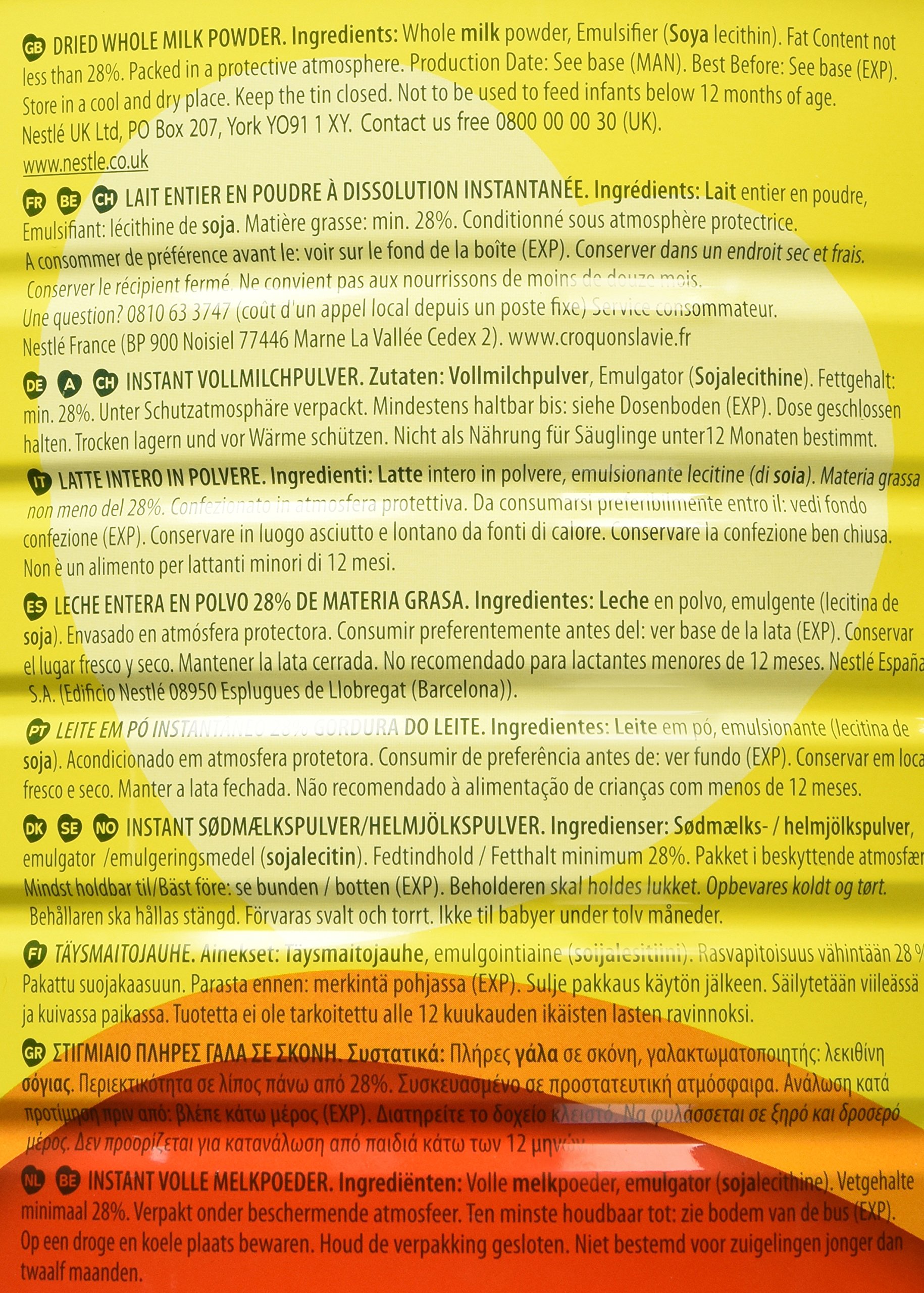 Nido Leche en polvo de crema instantánea, 2,5 kg