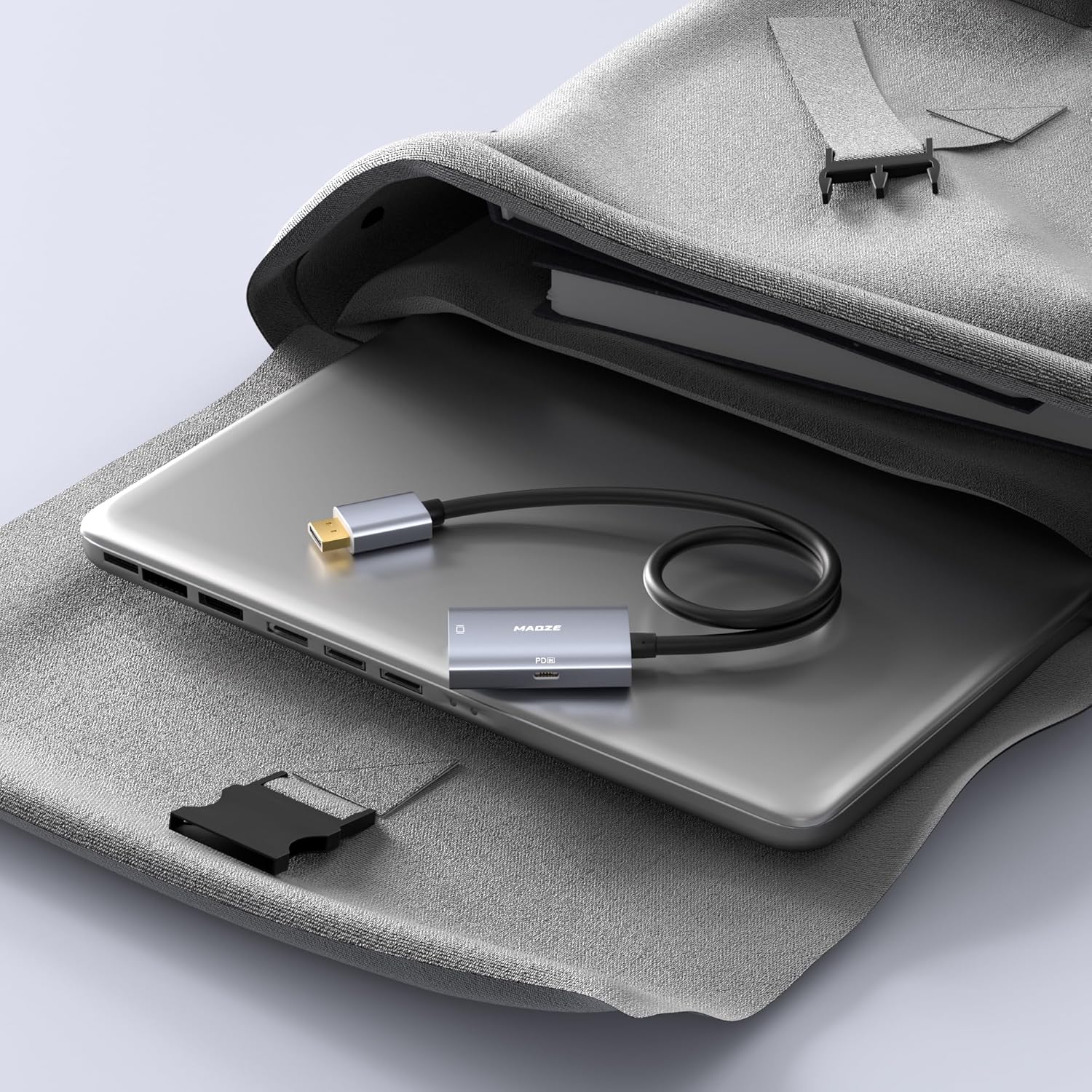 8K@30Hz / 4K@144Hz Displayport to USB-C Adapter with PD 65W Charging, Graphene Cable Display Port Male to Type-C Female for USBC Monitor, Compatible for MacBook Pro/Air, iMac