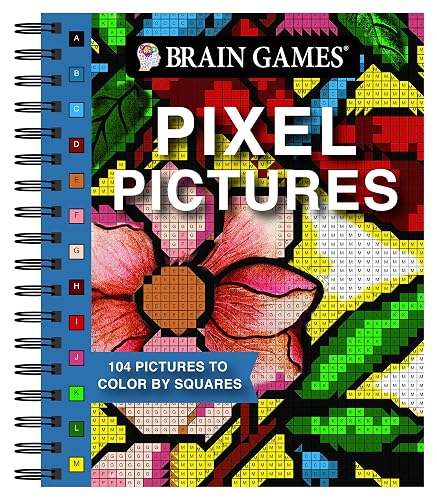 Brain Games - Pixel Pictures: 104 Pictures to Color by Squares