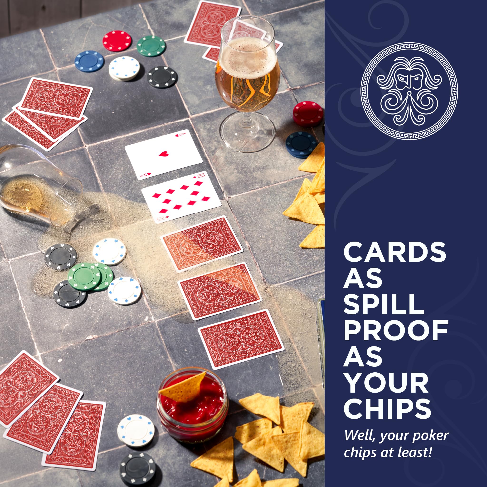 Weighted Heavy Deck of Cards Ideal for Outdoors, Red, Pack of 1 - Image 3