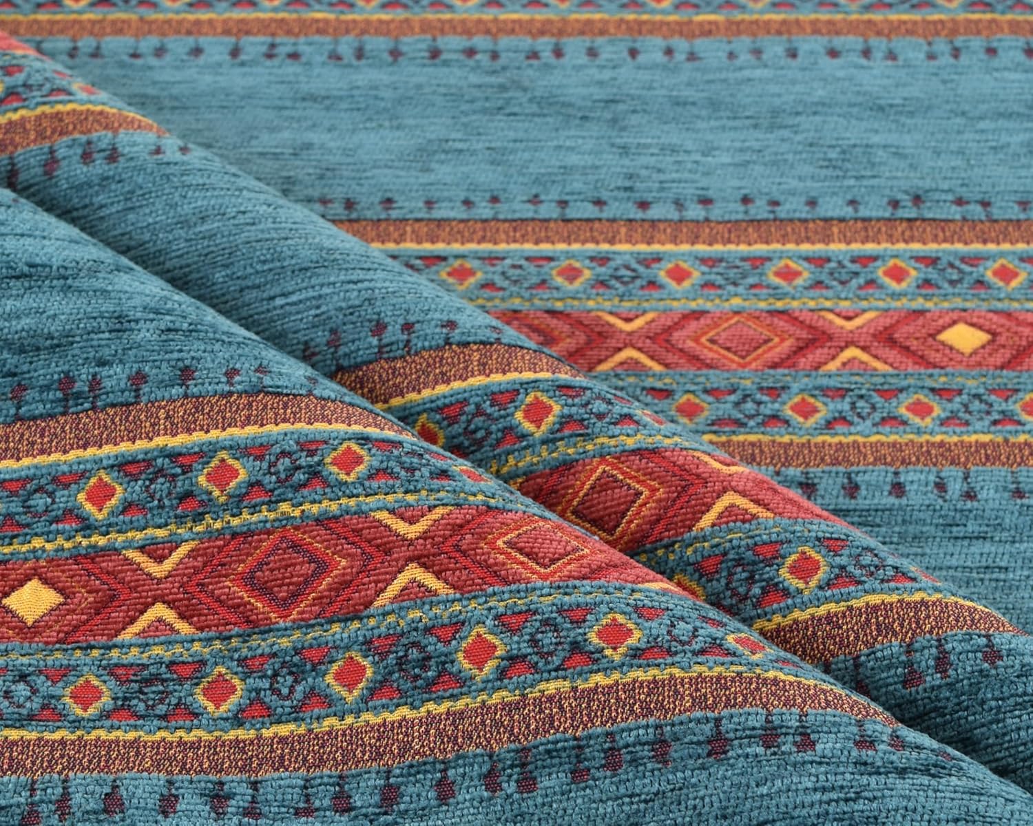 Kilim Pattern Upholstery Fabric Kilim Bohemian Boho Tapestry Tribal Southwestern Turkish Moroccan Mexican Ethnic Fabric by The Yard (2 Yards (55" x 72"))