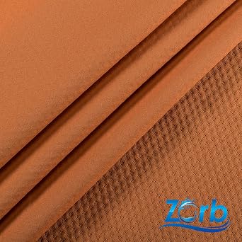 V2 Zorb 4D Stay Dry Dimple Waterproof CORE ECO-PULTM Soaker Fabric Orange Dusk | Made in USA - Sold by The Yard | Hypoallergenic, Absorbent, Ready to Absorb, Waterproof, No-Stretch, CPSIA