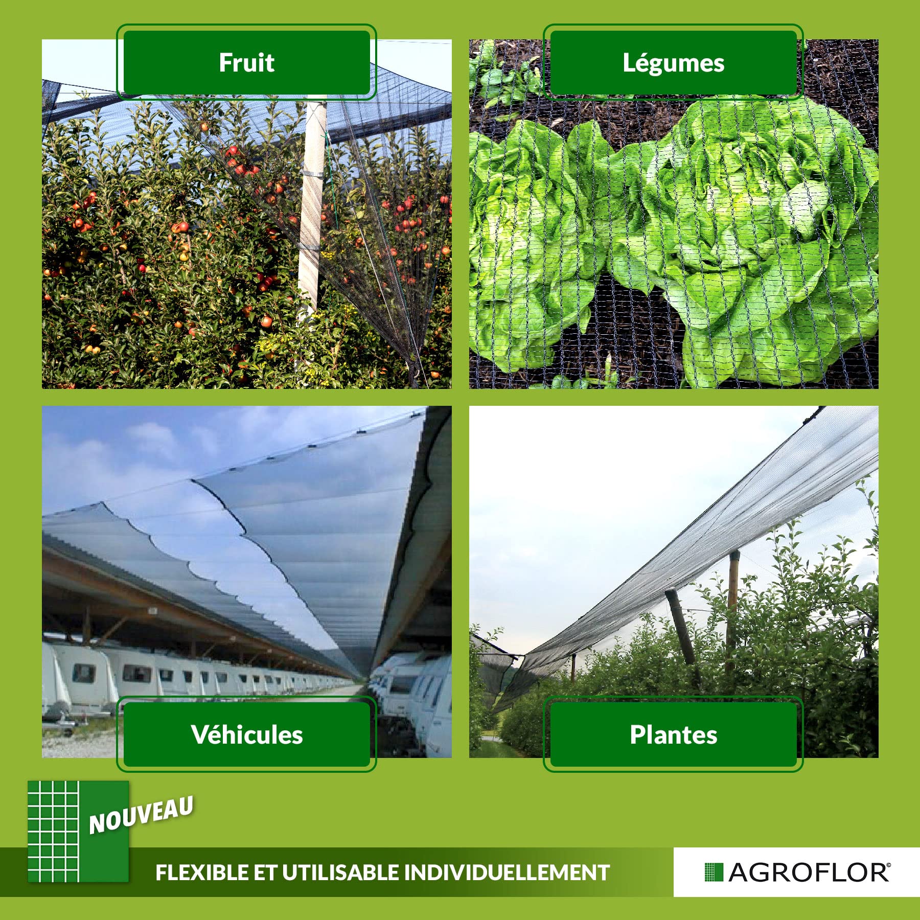 Red de protección contra granizo, 3 x 6 m, color negro. Red resistente para proteger frutas, verduras, plantas y vehículos. Clips de fijación incluidos.