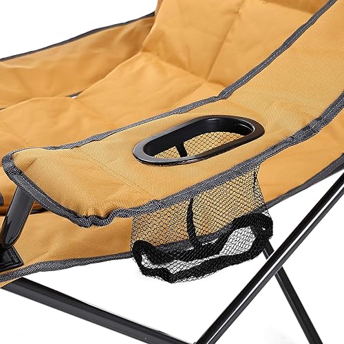 Miniatura 6 de ARROWHEAD OUTDOOR Silla de camping híbrida plegable portátil 2 en 1, reclinable ajustable, ventilación, acolchado, portavasos y bolsa de