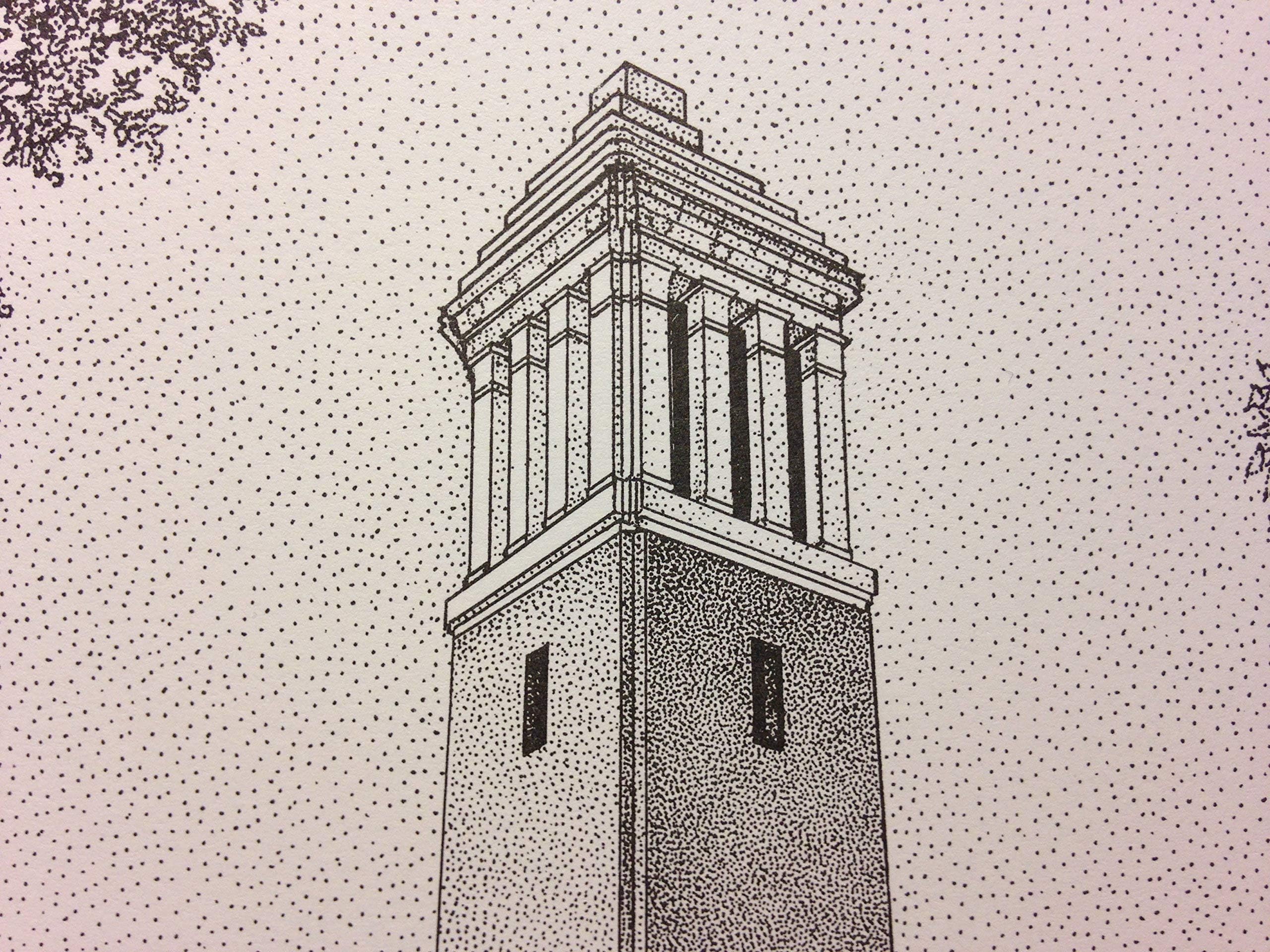 Alabama Denny Chimes 11"x14" pen and ink print