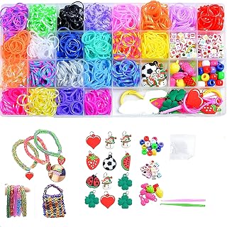 2000+Rubber Band Bracelet Kit, Loom Bracelet Making Kit for Kids, Rubber Bands Refill Loom Set, Rubber Bands for Bracelet Making Kit for Kids