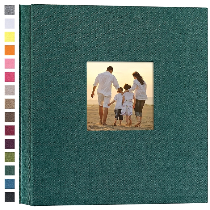 Finksy亚麻封面照片册 600张大容量家庭婚礼纪念册