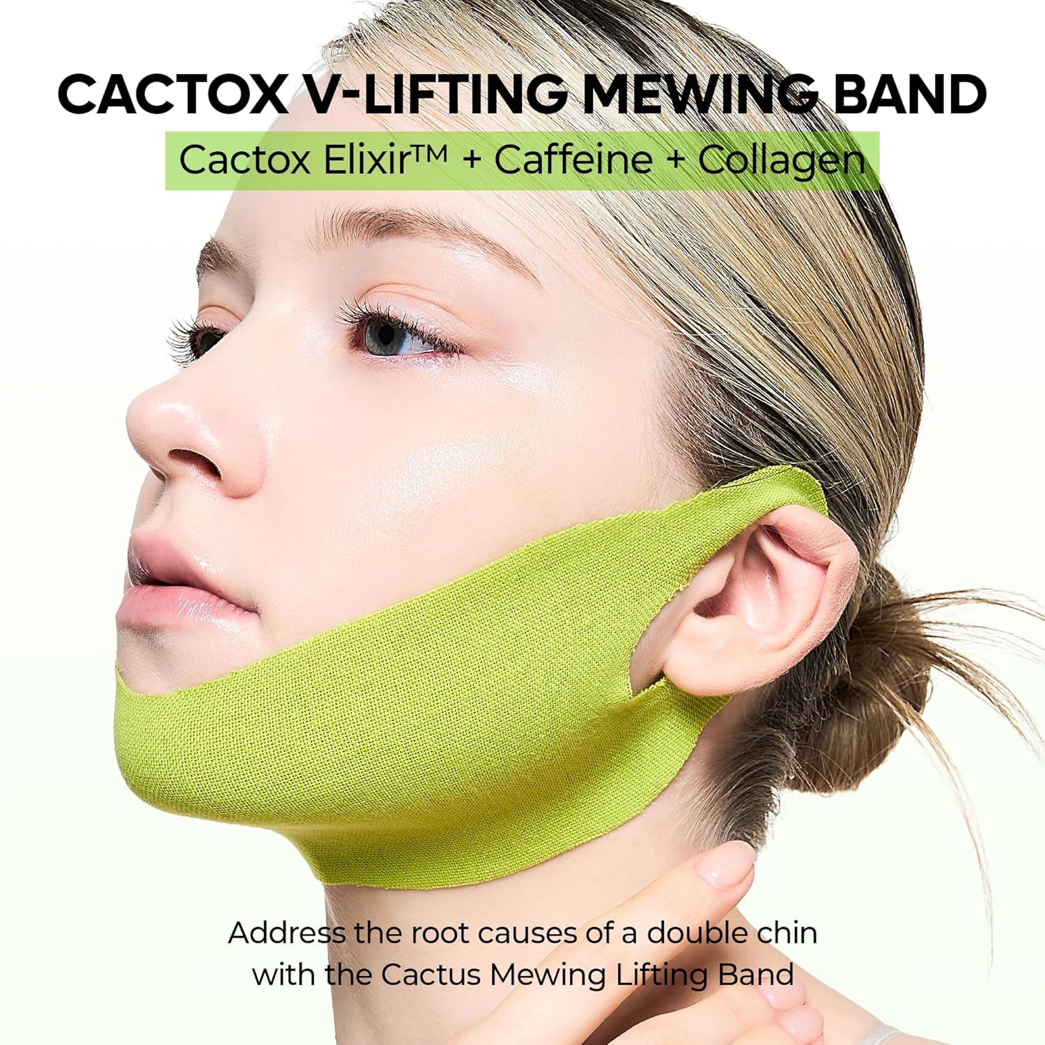Dr.Melaxin CACTOX V-LIFTING MEWING BAND with Cactus Cooling Reduce Puffiness & Pore Tightening for Visible Pore Care Skin Repair - Image 2
