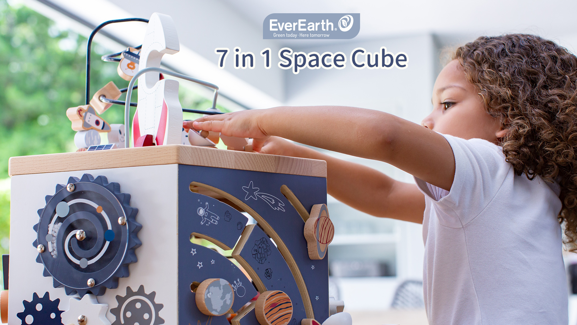 Amazon.com: EverEarth Wooden Activity Cube with Bead Maze, Space