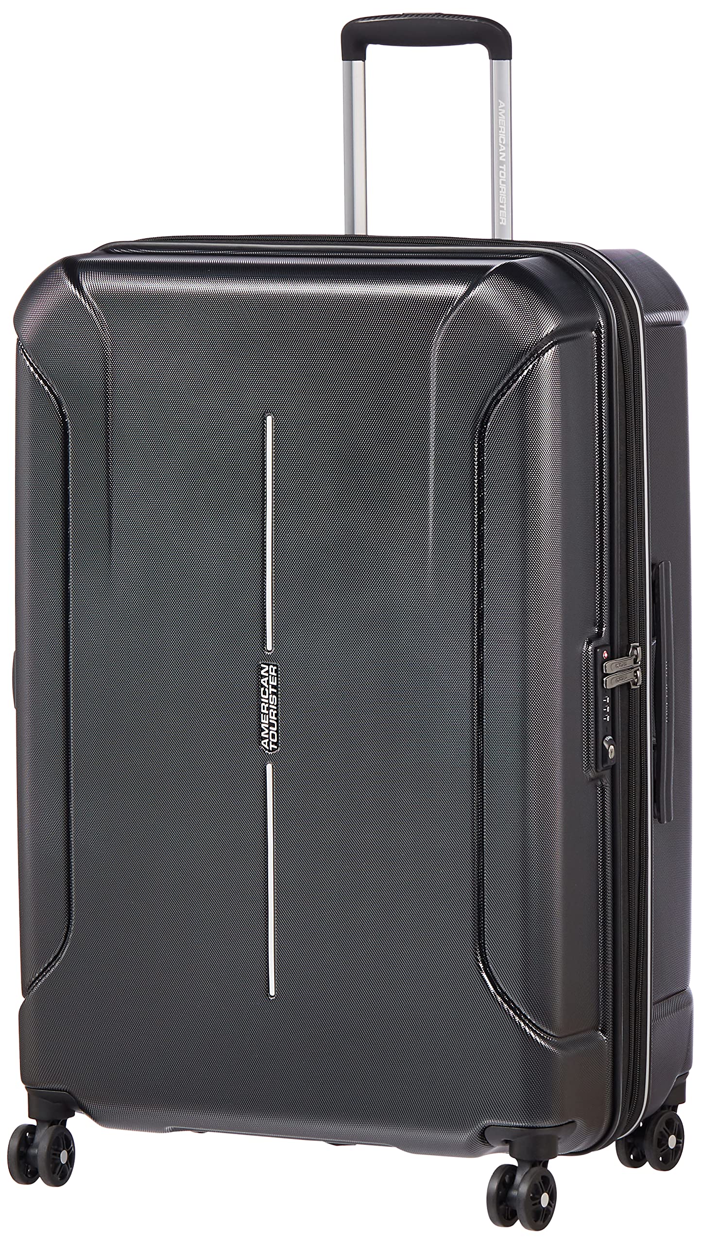 Technum Suitcase, Cabin Size, 4 Spinner Wheels, Hard Top, Polycarbonate, DuoSaf™ Security Zipper|Dual Tube Pull Handle|Expandable|TSA Lock - 3 Years International Warranty