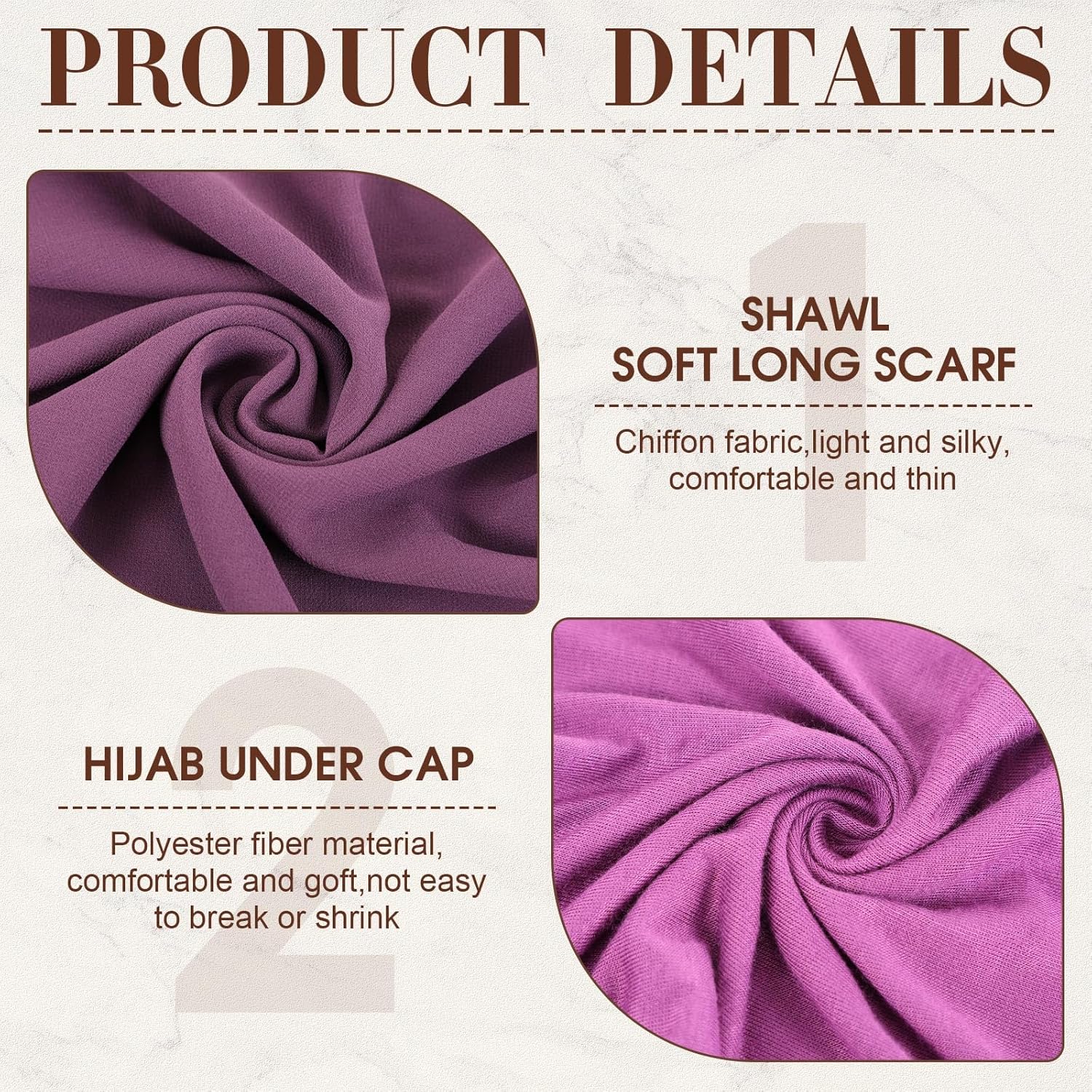 24 Pcs Hijab Scarf for Women Solid Color Chiffon Long Scarf Shawls and Wraps Lightweight for Muslim Women Gifts - Image 3
