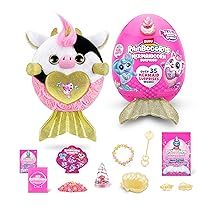 Rainbocorns Mermaidcorn Serie 7 Mucca – Peluche da Collezione – Sorprese Sirene, Cuddle Peluche, Adesivi (Mucca)