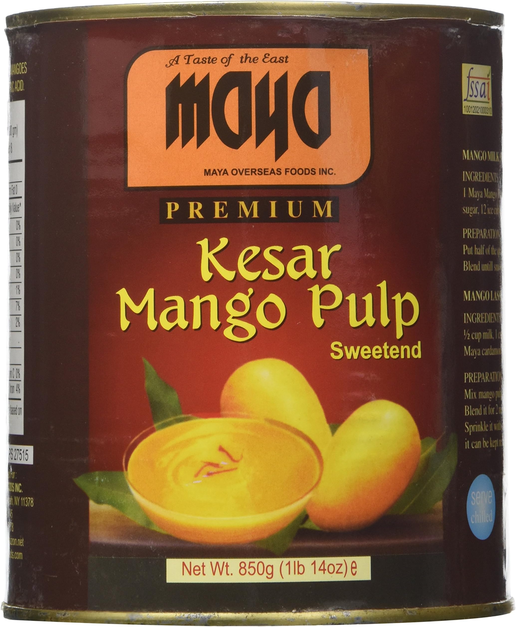 Kesar Mango Pulp, 6 Count