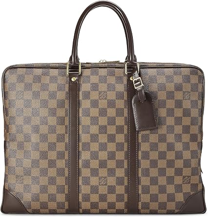 Pre-loved Damier Ebene Porte Documents-Voyage, Brown