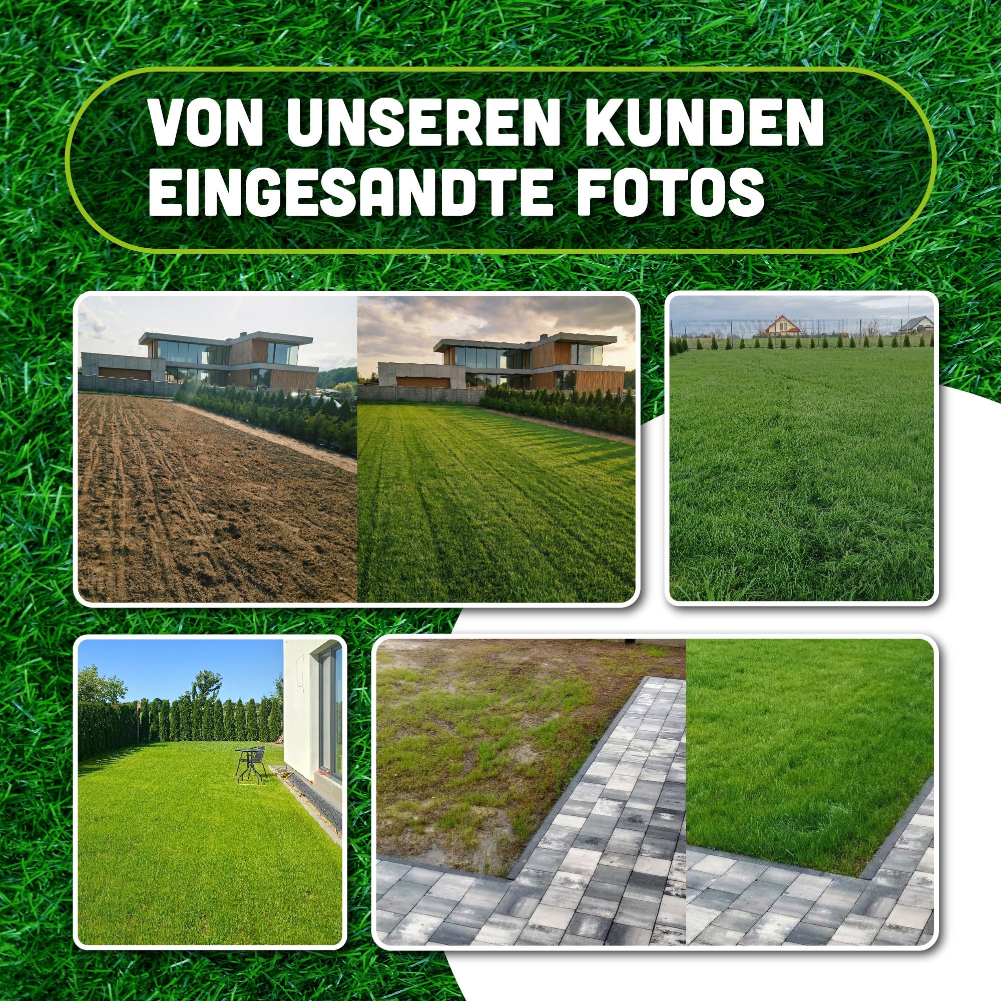 Rasensamen Schnellkeimend Sommer | 5kg Grassamen | Nachsaat & Neuansaat | Robust & pflegeleicht 5kg– Reicht für 200m²|Rasen samen Dichtes, sattgrünes Gras | Rasensaat ideal für jeden Rasen