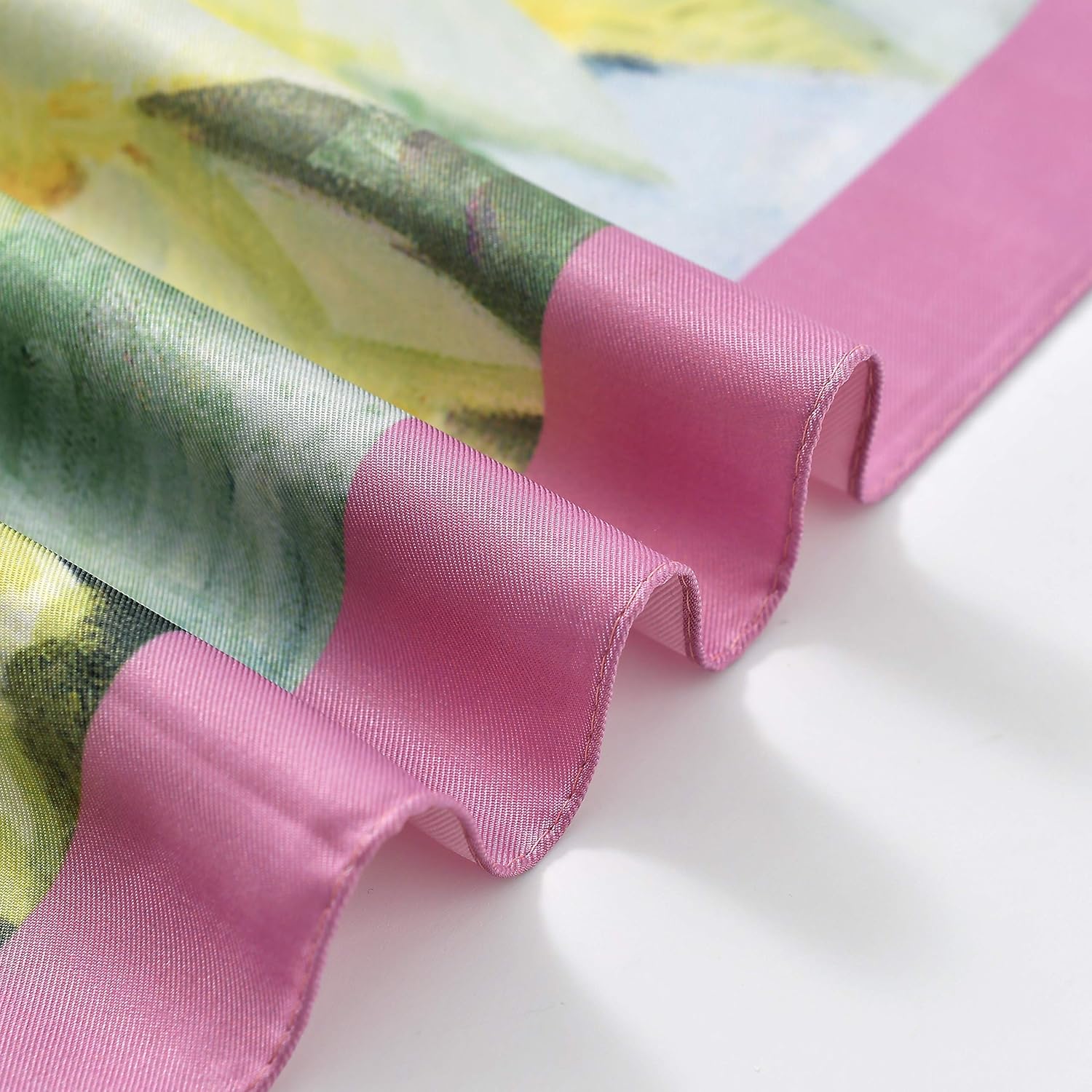 100% Mulberry Silk Scarf-Printed or Solid Color 35” Square Large Silk Hair Head Wrap Scarf With Gift Box Package - Image 4