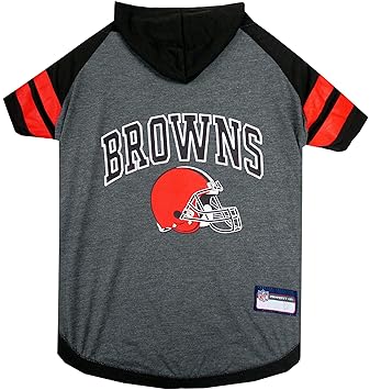Pets First Cleveland Browns Hoodie T-Shirt, X-Small