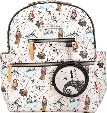 Petunia Pickle Bottom Ace Backpack - Multi-Function Diaper Bag with Insulated Pockets and Changing Pad - Wide Zip-top for Easy Access to Contents - Halloween Town