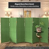 Vista 53 de Pantalla plegable de fibra tejida corta de 4 pies - Crema - 4 paneles