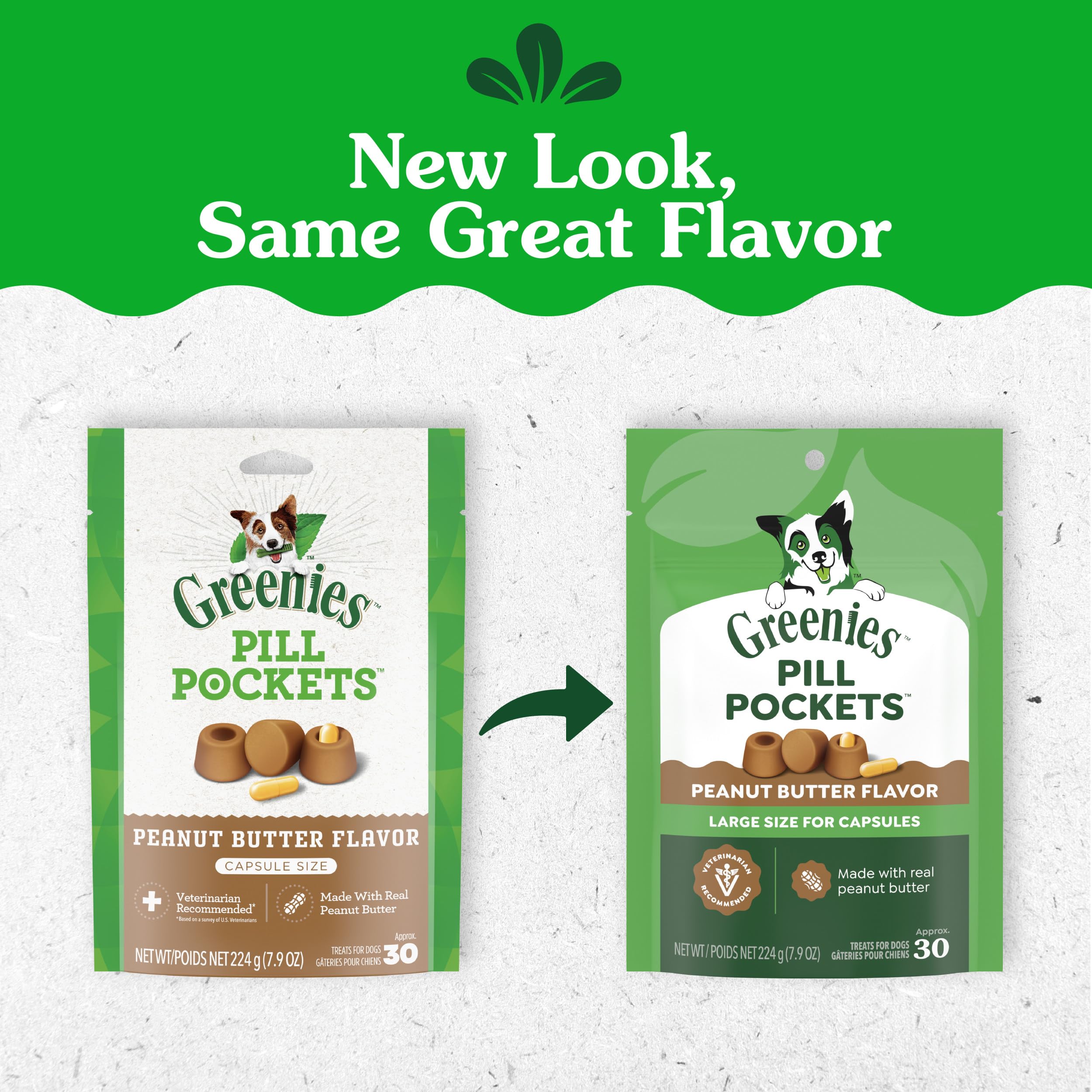 Greenies Pill Pockets mit echten Peanut Butter Leckerlis für Hunde
