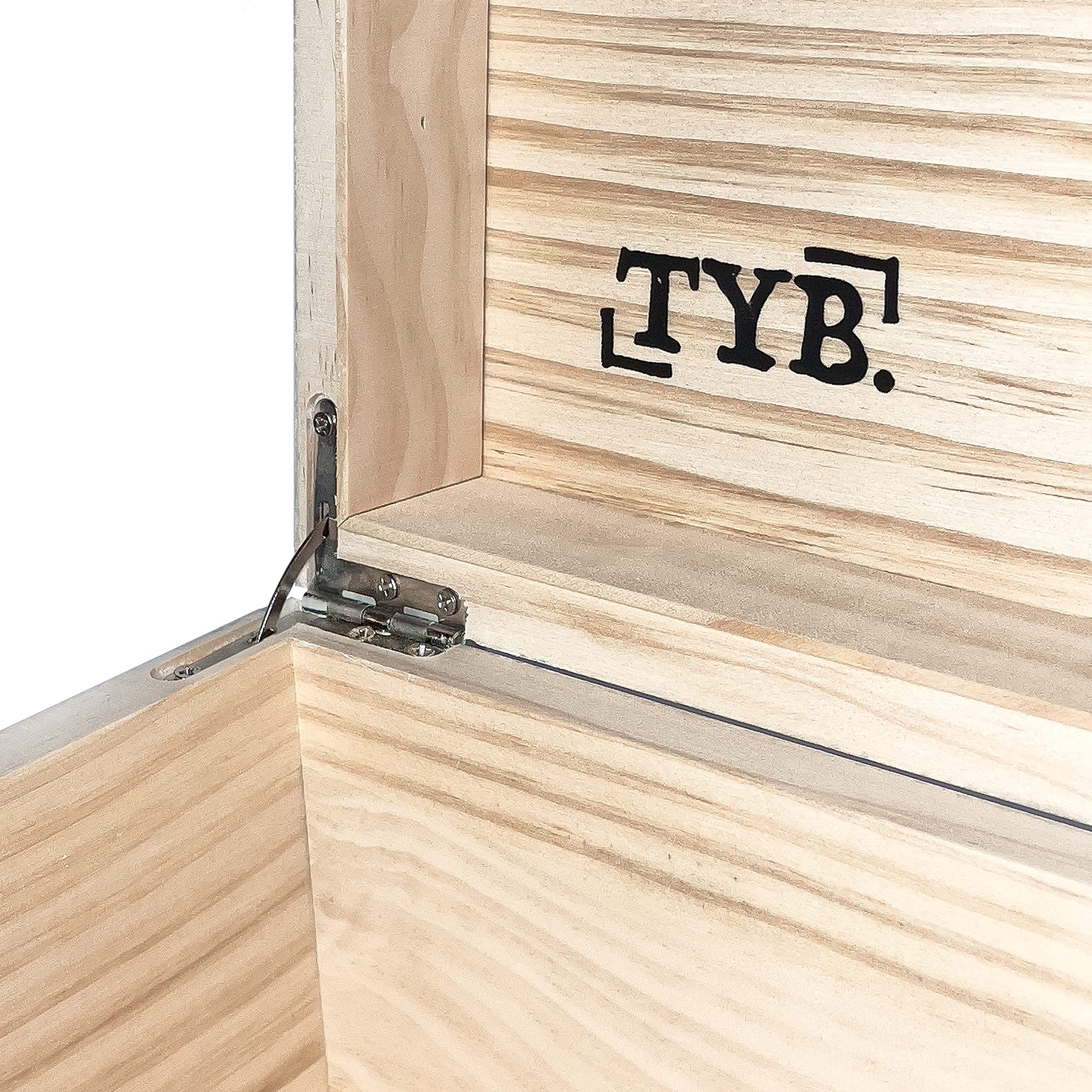 Large Wooden Box with Hinged Lid Keepsake and Stash Boxes with Lids Decorative Photo Storage