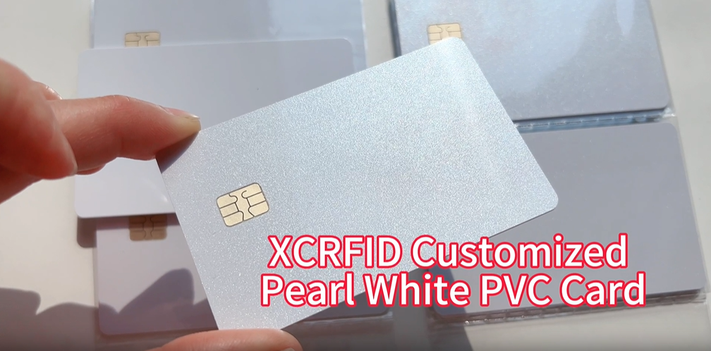 ホワイトカード Watch XCRFID Personalized SLE4442 Pearl White PVC Card &Magstripe