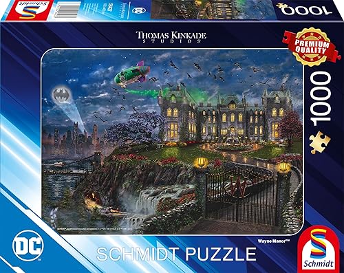 Schmidt Juego 58427 Thomas Kinkade Warner DC Wayne Manor - Rompecabezas de 1000 piezas