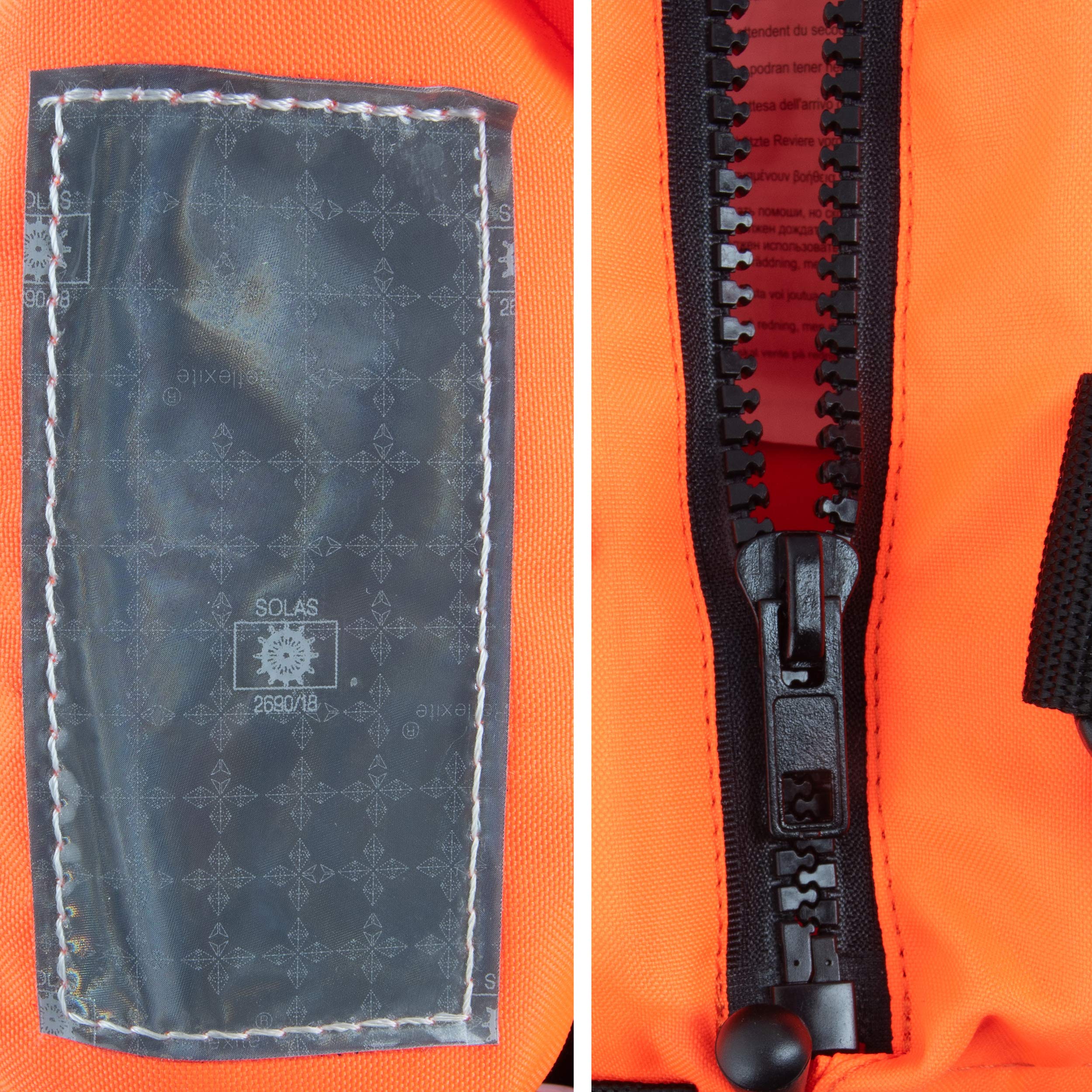 Gilet de Sauvetage Solide pour Enfants et Adultes | Gilet Solide | 100 N, CE ISO 12402-4 pour Les Tout-Petits | Enfants | Adultes Femmes et Hommes | Orange