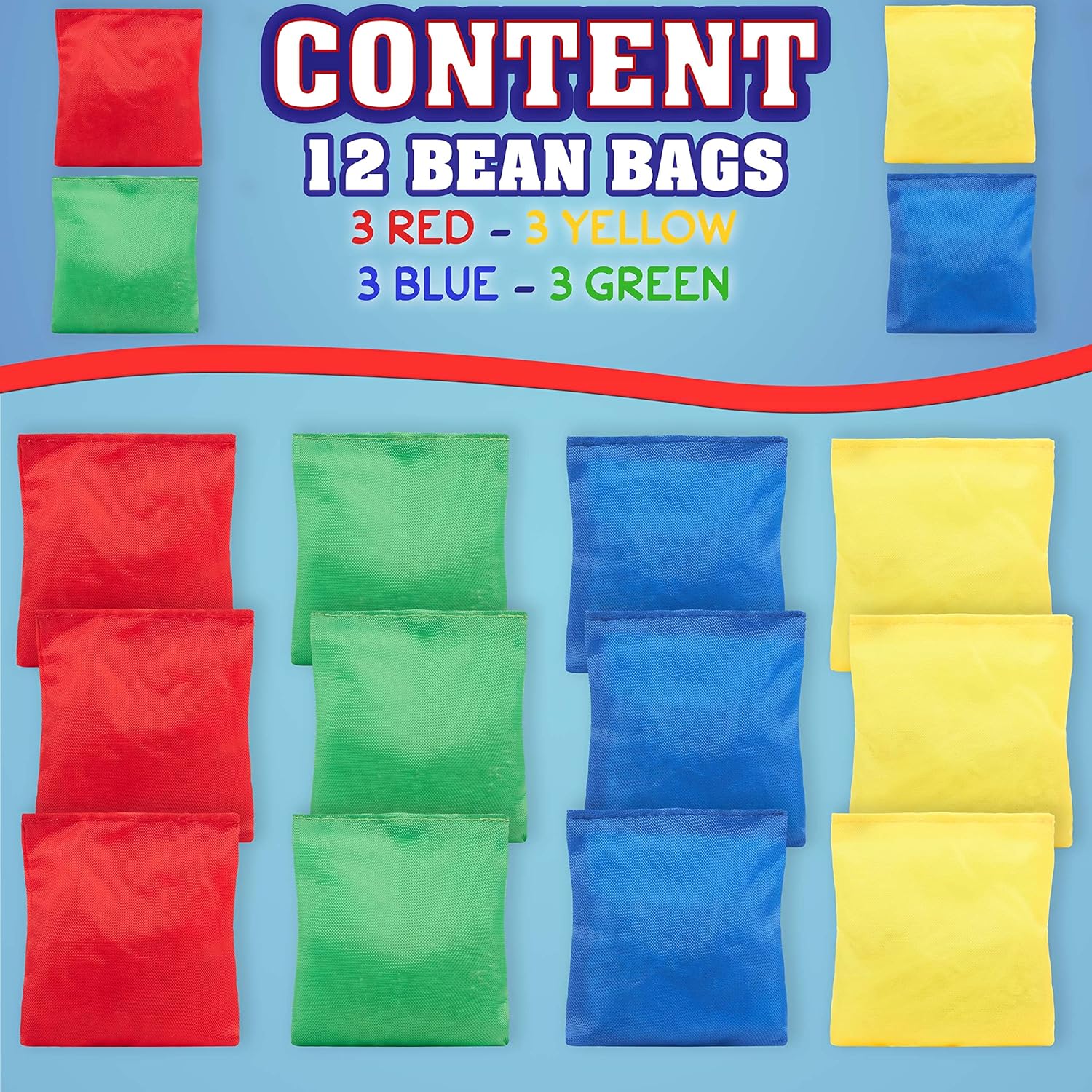 KreativeKraft Bean Bags Pack of Small Bean Bags Throwing Outdoor