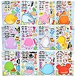JOYIN 36 Pcs 9x6 Sea Animals Make a face Stickers for Kids, Make Your Own Ocean Animals Sticker Sheets, Party Favors Kids Crafts, Goodie Bags Stuffers, Classroom Rewards