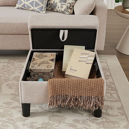 Miniatura 3 de Sofá modular convertible de 101 pulgadas, sofá en forma de U, sofá de 4 plazas con otomana de almacenamiento, cómodos sofás seccionales de tela de