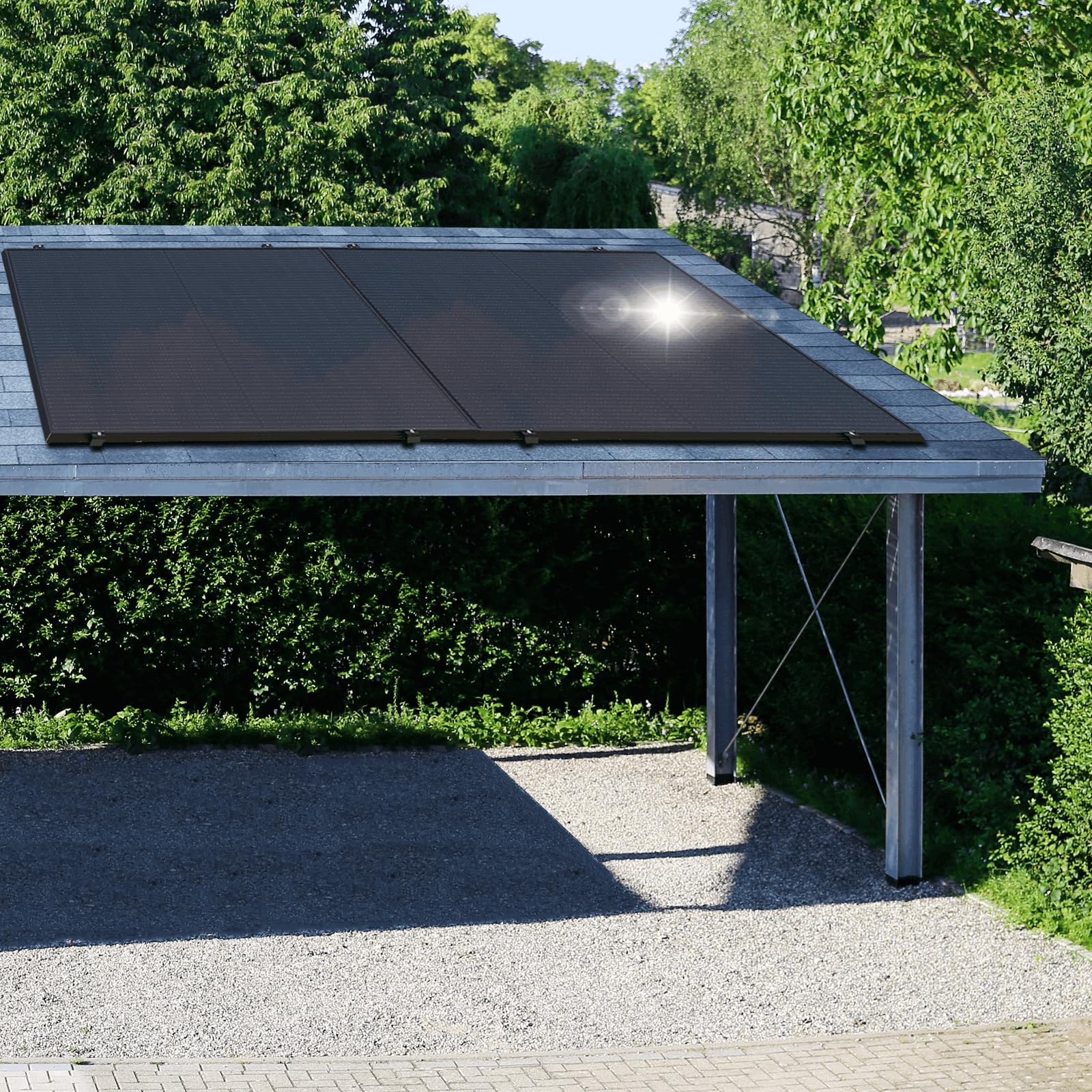 SUNNIVA 2000W Balkonkraftwerk BIFAZIAL FULLBLACK komplett Steckdose Ecoflow 800W Wechselrichter, PV Solaranlage, 4x 500W Glas Solarmodule, inkl. 5m Kabel, Bluetooth WIFI, Komplettset