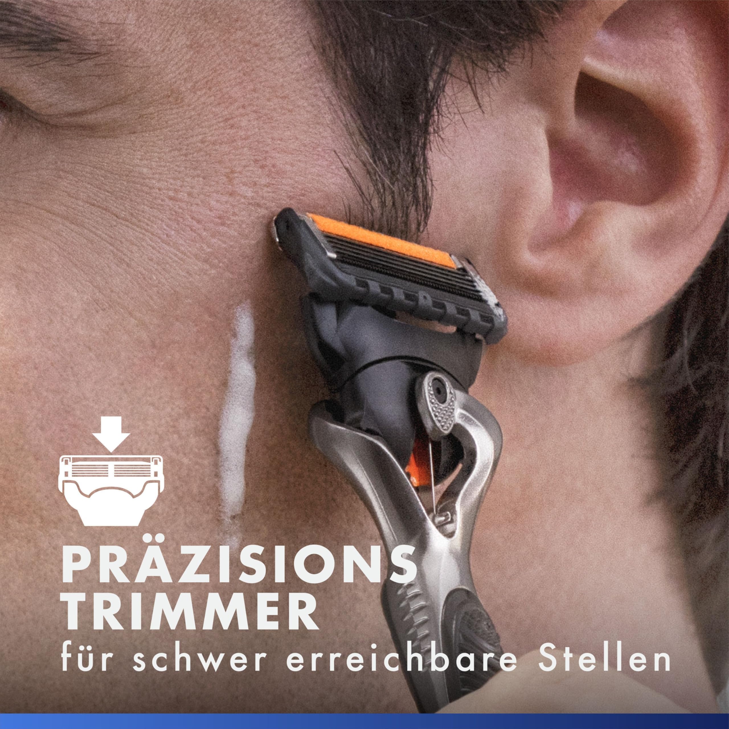 Gillette Proglide Rasierklingen Herren, 12 Original Ersatzklingen, Schwarz - Nassrasierer, 2X Gleitstreifen vor Und Nach Den Klingen für Unglaubliche Gründlichkeit Und Komfort