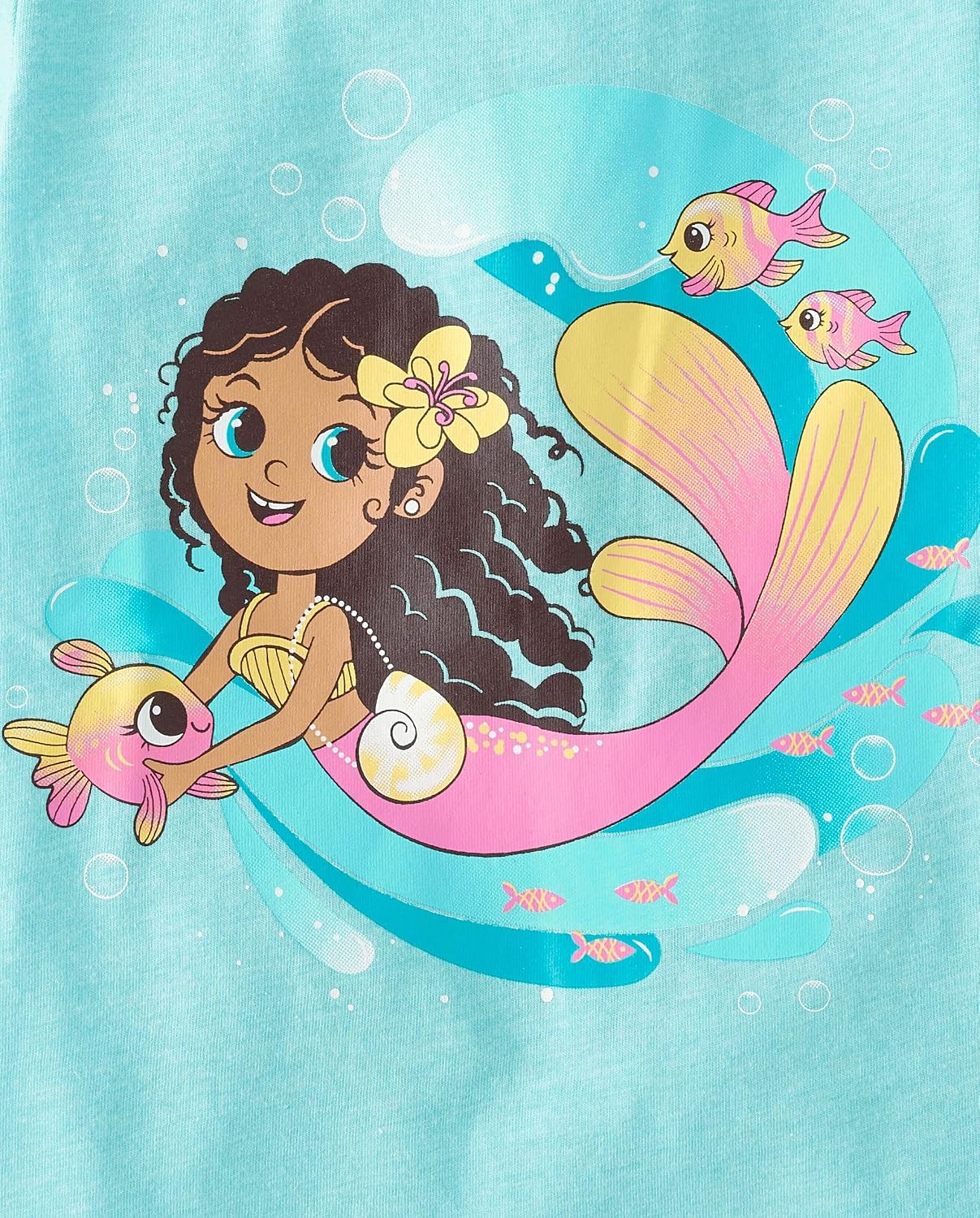 The Children's Place,Baby Girls,and Toddler Assorted Everyday Short Sleeve Graphic T-Shirts,Multipacks,Animal Mermaids/Fairies/Mermaid 3-Pack,4 Years
