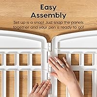 Vista 5 de IRIS USA Corralito para perros de 8 paneles de 24 pulgadas, 83.5 x 83.5 x 23.63, corral para cachorros, corral para perros en interiores, valla