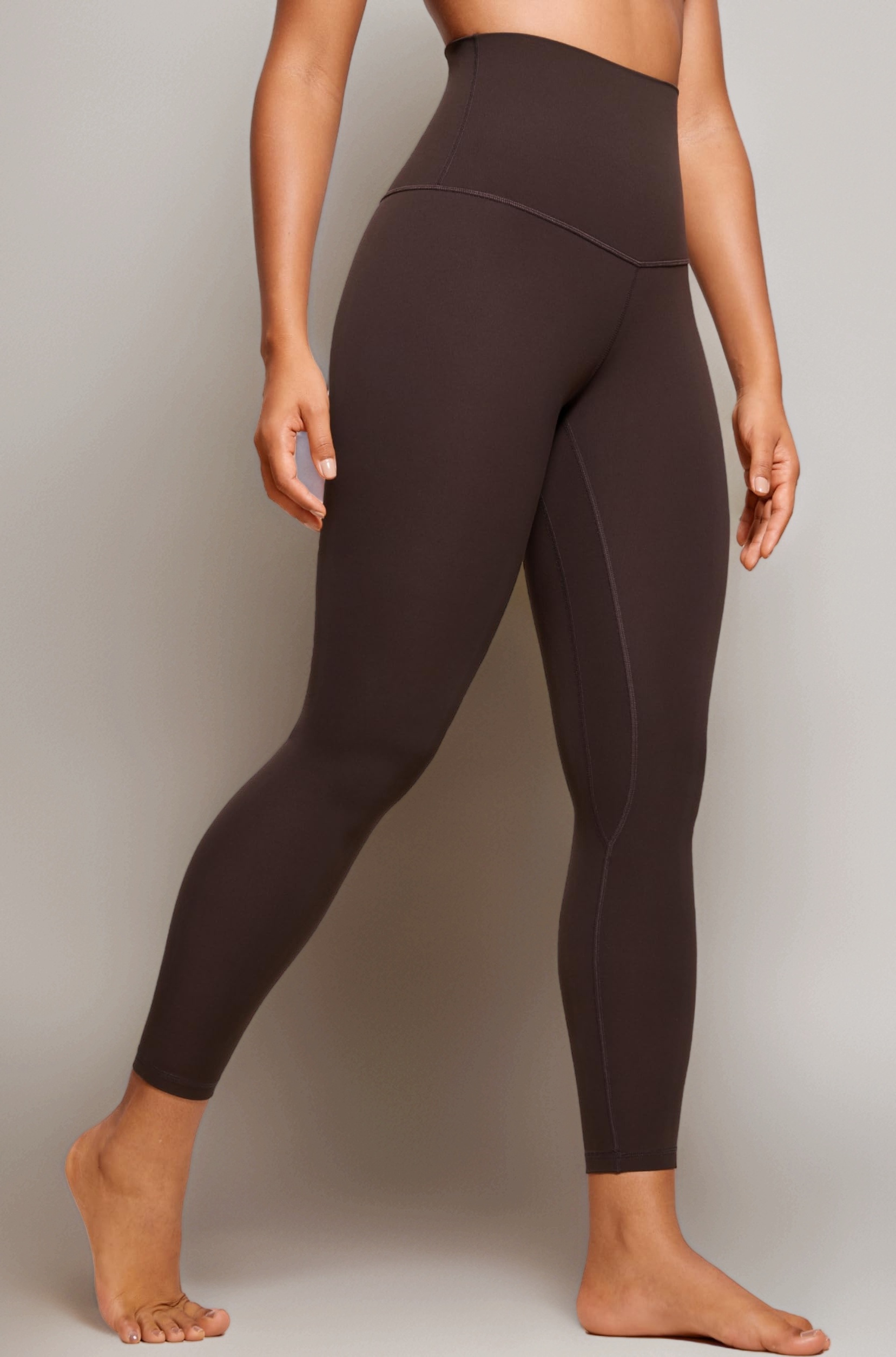 CRZ YOGA Butterluxe Women's 25'' Matte Faux Leather Leggings - High Waisted Stretch Leather Trousers Pleather Tights