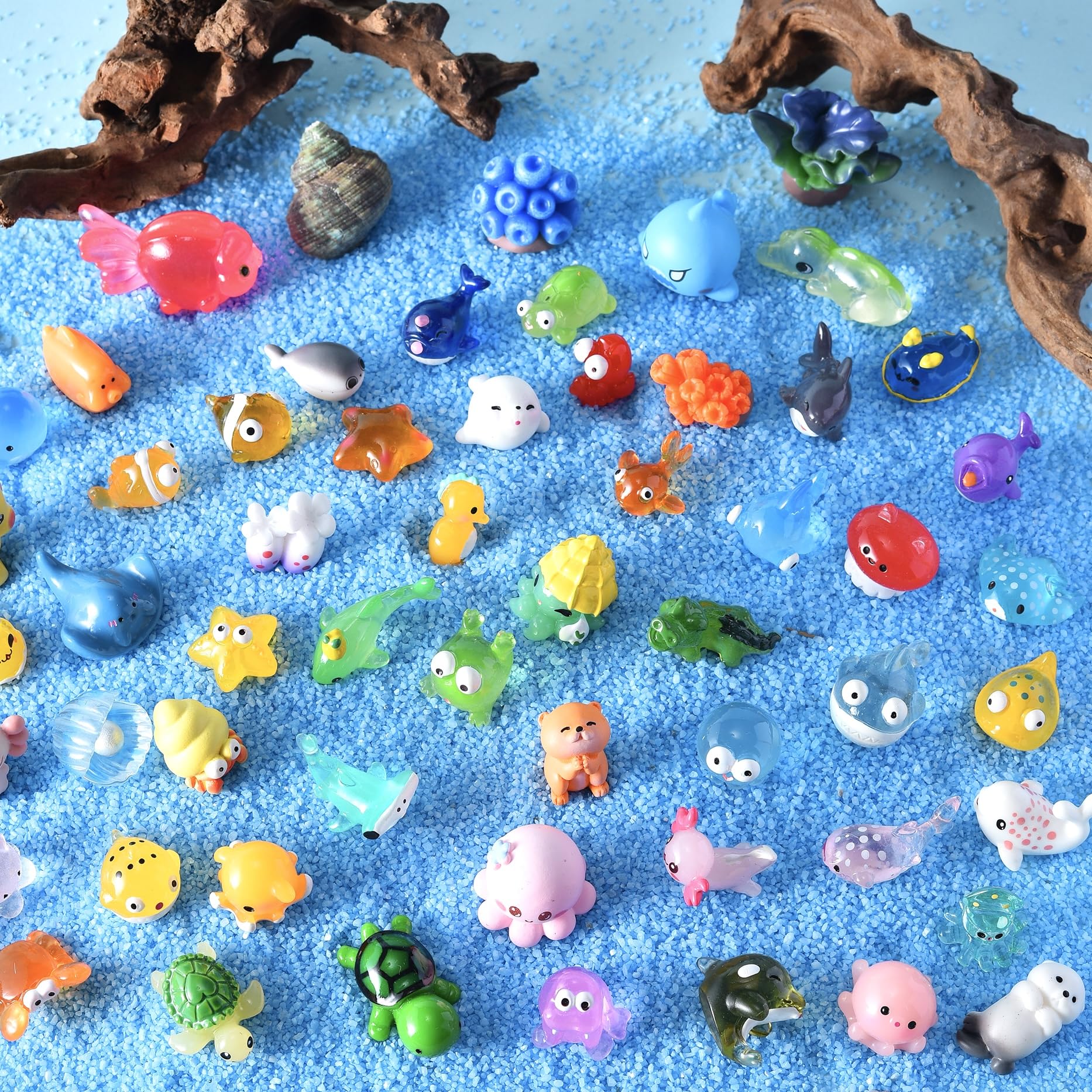 PAPPYN-A 56pcs Mini Ocean Resin Animals - dollhouse accessories | Mubboo